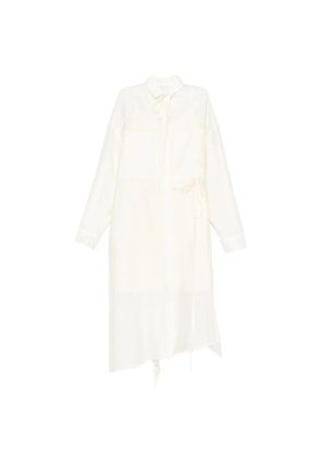 System tie-neck pocket dress - Neutrals