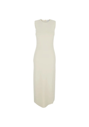 Max Mara Visiera round-neck midi dress - White