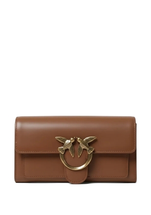 PINKO bird-plaque crossbody bag - Brown