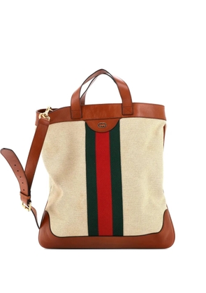 Gucci Pre-Owned Shopping Vintage Web Canvas Large tote bag - Brown