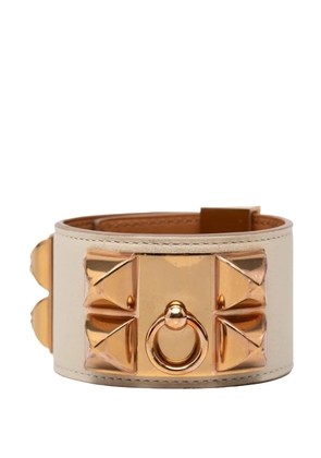 Hermès Pre-Owned 2015 Swift and Gold Plated Collier de Chien Bracelet costume bracelet - Brown