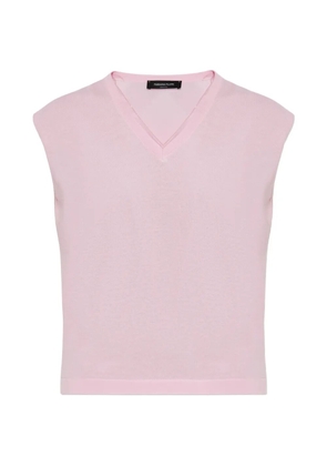 Fabiana Filippi V-neck knitted top - Pink