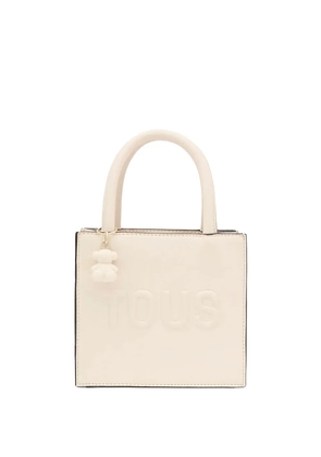 TOUS mini Cube embossed tote bag - Neutrals