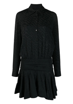 PINKO Arzach logo-jacquard shirtdress - Black