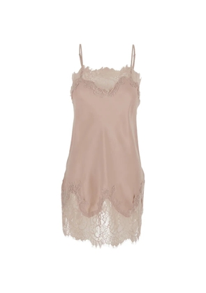 Gold Hawk lace-trim mini dress - Pink