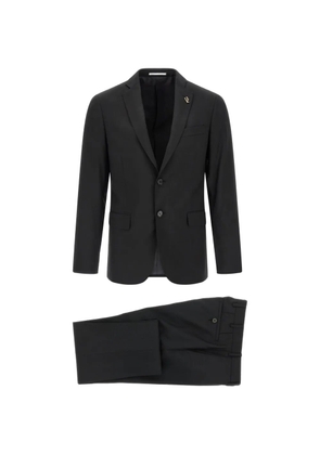 Pal Zileri mirror-lapels brooch-detail suit - Black
