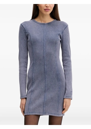 HUGO Nopal ribbed long-sleeve dress - Blue
