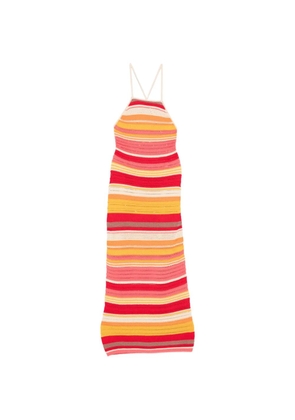 Laneus sleeveless striped midi dress - Pink