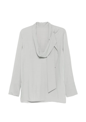 System tie-neck blouse - Grey