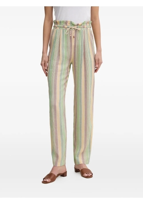 La Petite Française Petrus striped drawstring trousers - Green