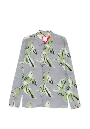 Paul Smith print buttoned shirt - Grey
