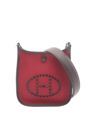Hermès Pre-Owned 2024 Toile and Swift Neo Evelyne TPM crossbody bag - Red