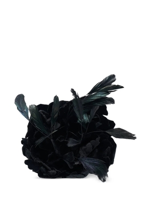 Nº21 feather flower brooch - Black