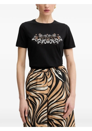 TWINSET floral-motif T-shirt - Black