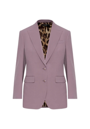 Dolce & Gabbana button-fastening V-neck blazer - Purple