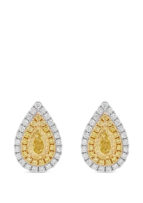 HYT Jewelry teardrop diamond earrings - Silver