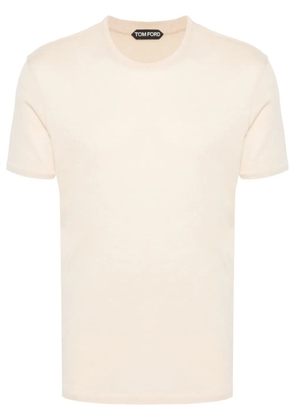 TOM FORD mélange-effect cotton-blend T-shirt - Neutrals