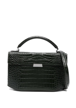 TOTEME crocodile-embossed leather tote bag - Green