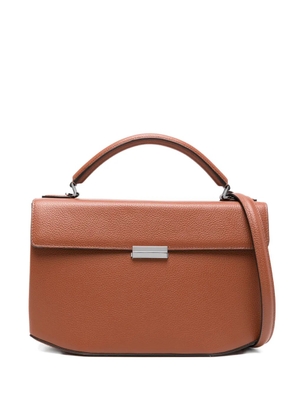 TOTEME grained-leather tote bag - Brown