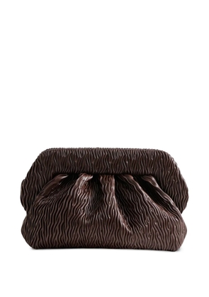 Themoirè textured cluth bag - Brown