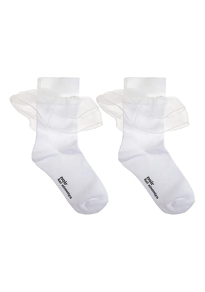 Noir Kei Ninomiya ruffled socks - White