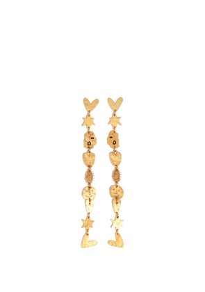 Bimba y Lola Silhouette heart-motif drop earrings - Gold