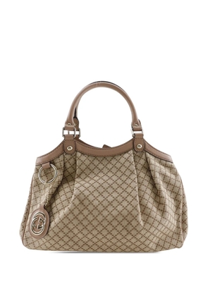 Gucci Pre-Owned 2000-2015 Medium Diamante Canvas Sukey tote bag - Brown