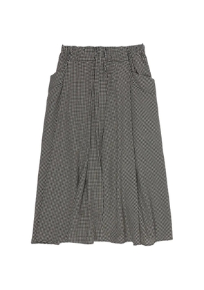 Bimba y Lola gingham-pattern A-line skirt - Black