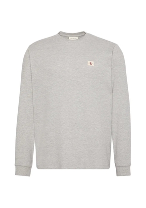 Calvin Klein Jeans long-sleeve patch T-shirt - Grey