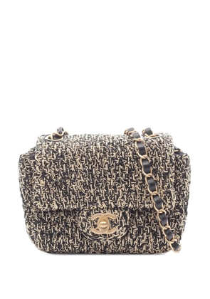 CHANEL Pre-Owned 2019 Small CC Tweed Flap crossbody bag - Black