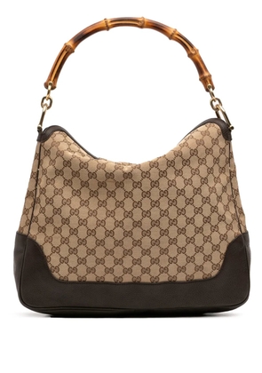 Gucci Pre-Owned 2016-2025 GG Canvas Bamboo Diana satchel - Brown