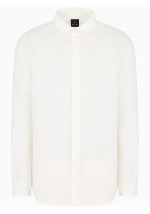 Armani Exchange organic-linen shirt - White