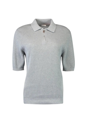 Eleventy short sleeve zip pullover - Grey