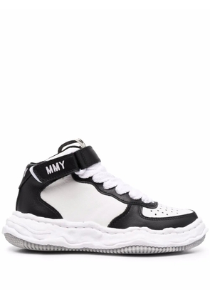 Maison MIHARA YASUHIRO embroidered-logo hi-top sneakers - White