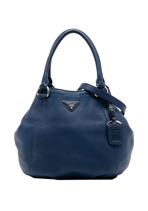 Prada Pre-Owned 2010-2025 Vitello Daino Open Convertible Tote satchel - Blue