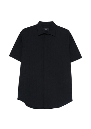 Emporio Armani textured short-sleeve shirt - Blue