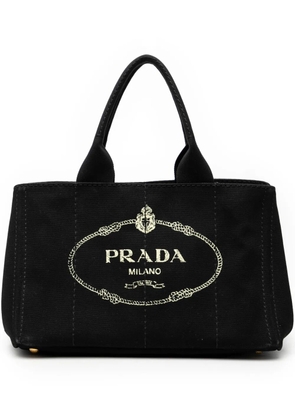 Prada Pre-Owned 2013-2025 Canvas Canapa Logo satchel - Black