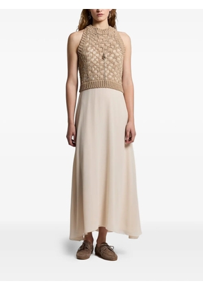Peserico crochet midi dress - Neutrals