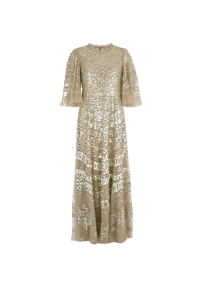 Needle & Thread Anais sequin-embellishment gown maxi dress - Neutrals