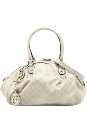 Gucci Pre-Owned 2016-2025 Guccissima Sukey satchel - White