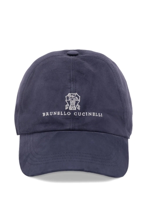 Brunello Cucinelli logo-embroidered baseball cap - Blue