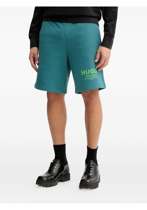 HUGO drawstring logo shorts - Green