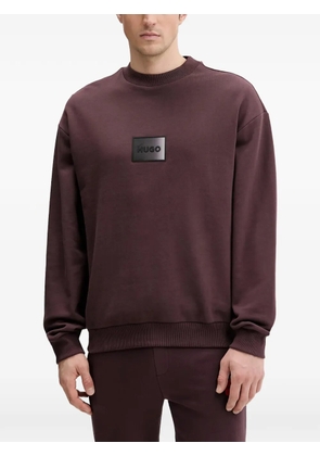 HUGO logo-detail sweatshirt - Brown