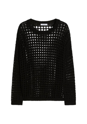 Max Mara FEBE open-knit sweater - Black