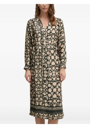 La Petite Française Redevable floral-print V-neck midi dress - Neutrals