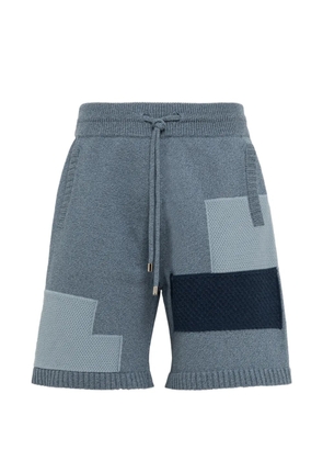 Laneus patchwork shorts - Blue