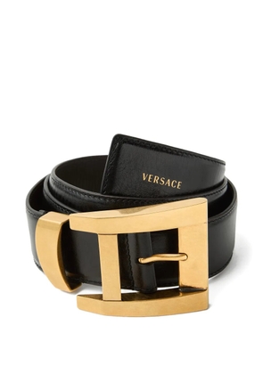Versace leather belt 4 cm - Black