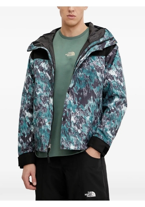 The North Face hooded pattern jacket - Blue