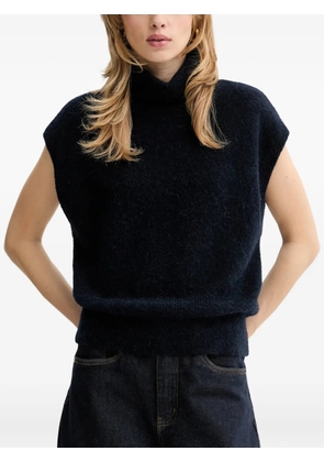 Gestuz high-neck knitted vest - Blue