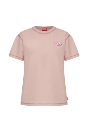 Diesel T-Normy topstitch logo T-shirt - Pink